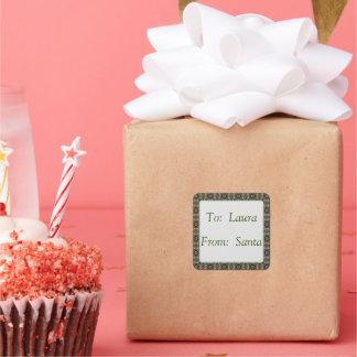 Pegatina Cuadrada Diseño abstracto de flores de vacaciones