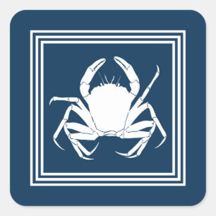 Pegatina Cuadrada Diseño acuático