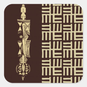 Pegatina Cuadrada Diseño africano #1 @ Stylnic