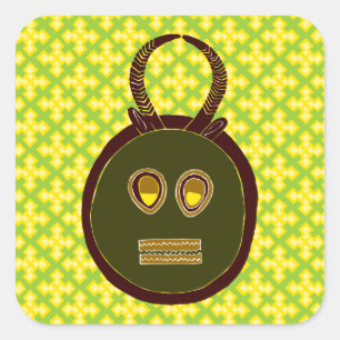 Pegatina Cuadrada Diseño africano #5 @ Stylnic