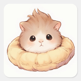 Pegatina Cuadrada Diseño alegre inspirado