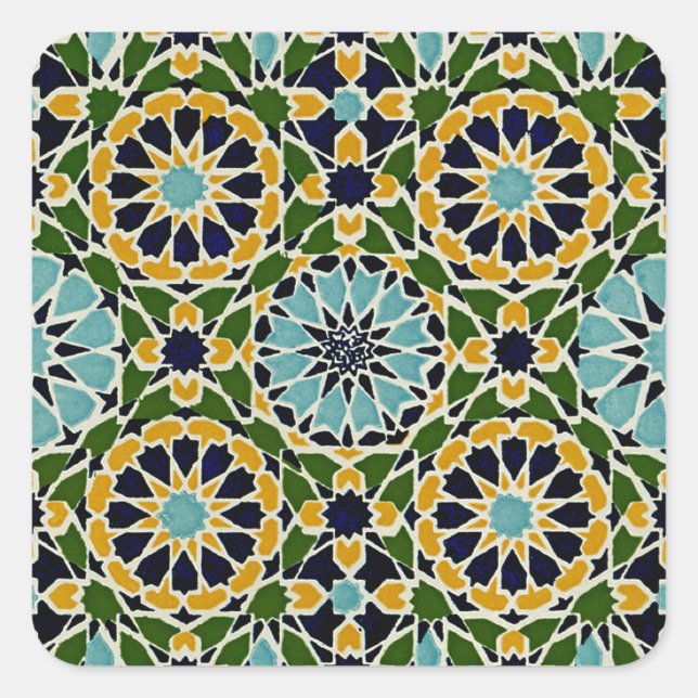 Pegatina Cuadrada Diseño árabe #10 en Emporio Moffa (Anverso)