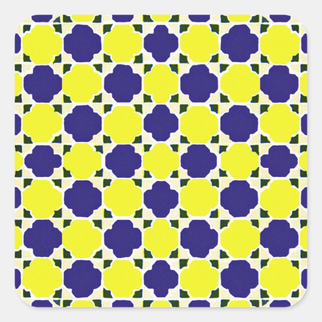 Pegatina Cuadrada Diseño árabe #2 en Emporio Moffa (Anverso)