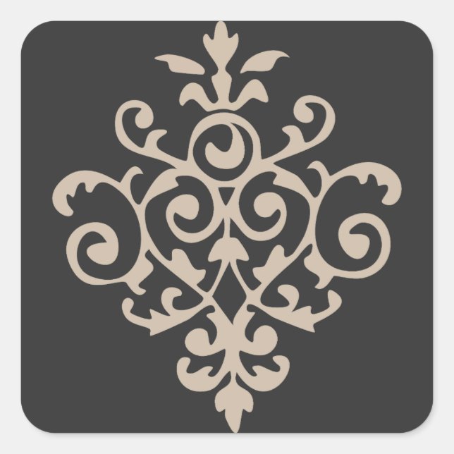 Pegatina Cuadrada diseño clásico (Anverso)