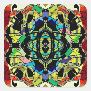 Pegatina Cuadrada Diseño controlado