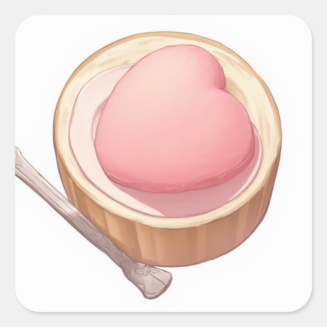 Pegatina Cuadrada Diseño creativo cutáneo (Anverso)