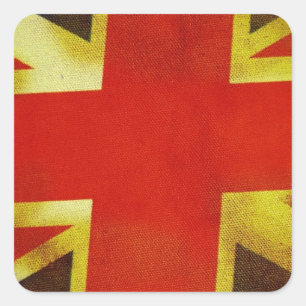 Pegatina Cuadrada Diseño de Bandera de la Unión