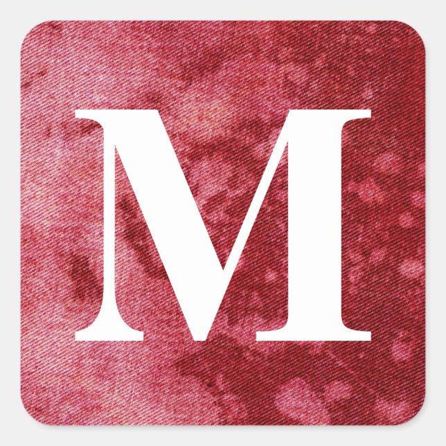 Pegatina Cuadrada Diseño de Denim Lavado #10 @ Emporio Moffa (Anverso)