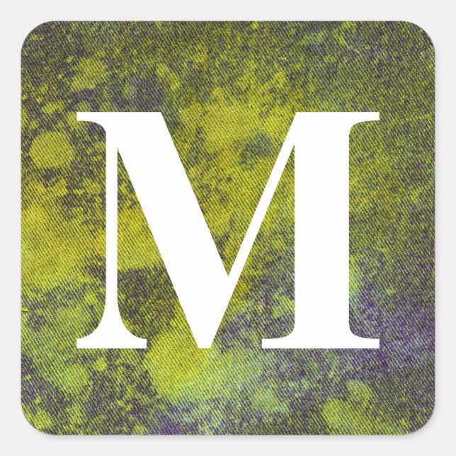 Pegatina Cuadrada Diseño de Denim Lavado #11 @ Emporio Moffa (Anverso)