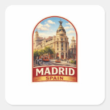 Diseño de estilo de póster de viaje vintage de Mad