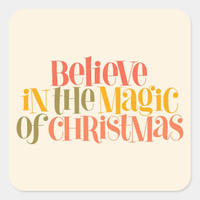 Pegatina Cuadrada Diseño de estilo de vida lento (Anverso)