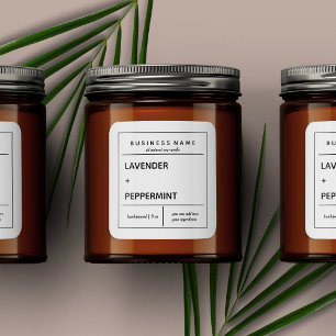 Pegatina Cuadrada Diseño de etiquetas de productos de velas