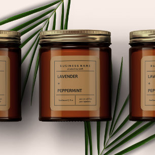 Pegatina Cuadrada Diseño de etiquetas de productos de velas