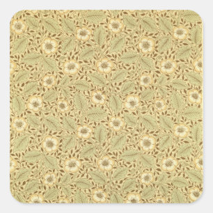 Pegatina Cuadrada Diseño de fondo de escritorio "Briar Rosa"