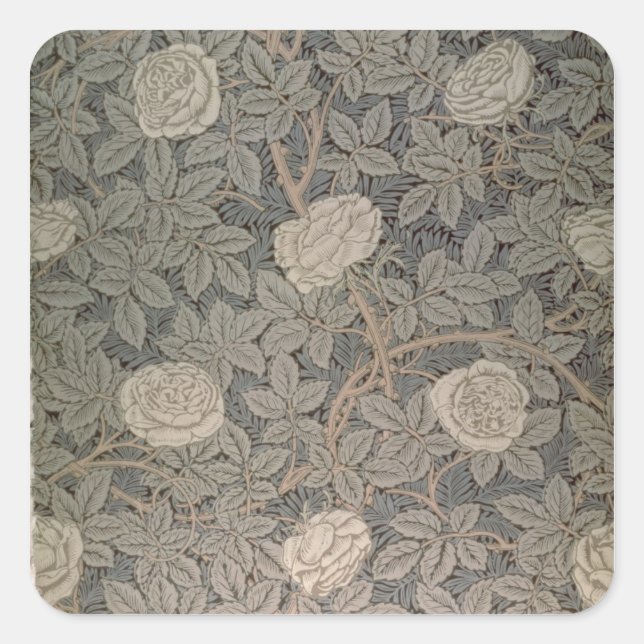 Pegatina Cuadrada Diseño de fondo de escritorio "Rosa-90" (Anverso)