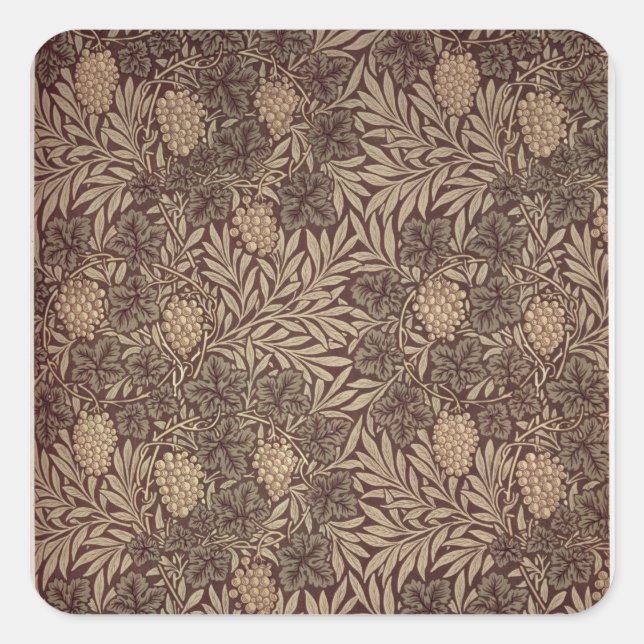 Pegatina Cuadrada Diseño de fondo de pantalla, 1873 (Anverso)