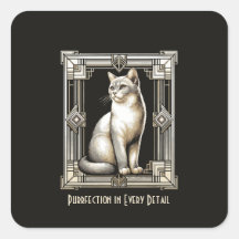 Diseño de gatos perfecto en Art Nouveau blanco y n