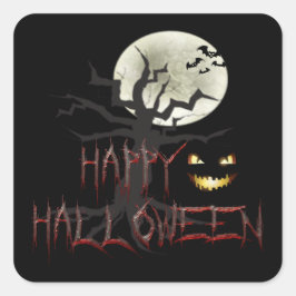 Pegatina Cuadrada Diseño de Halloween 2