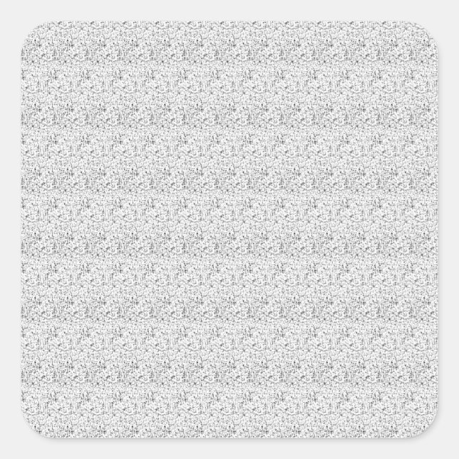 Pegatina Cuadrada Diseño de idioma Eleven (Anverso)