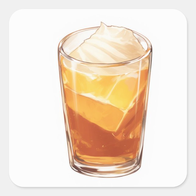 Pegatina Cuadrada Diseño de inspiración creativa (Anverso)