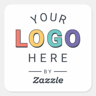 Pegatina Cuadrada Diseño de logotipo de marca personalizado