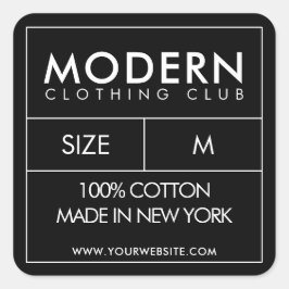 Pegatina Cuadrada Diseño de Pegatinas de etiquetas de cuello de ropa
