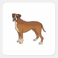 Diseño de raza de perro boxer marrón agradable