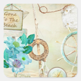 Pegatina Cuadrada Diseño de serie náutica 2