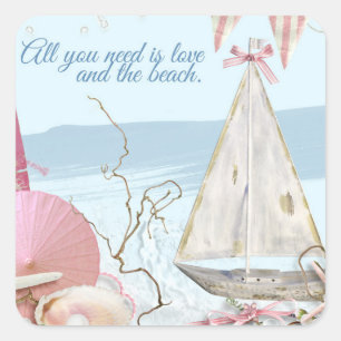 Pegatina Cuadrada Diseño de serie náutica 3