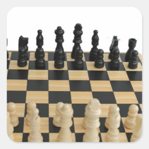 Pegatina Cuadrada diseño de tablero de ajedrez
