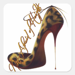 Pegatina Cuadrada Diseño de talón alto de tres Modas