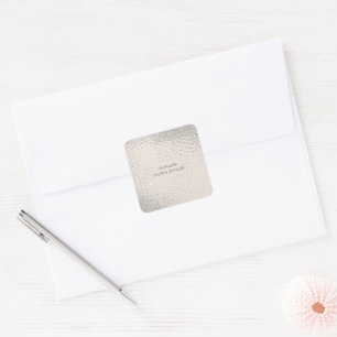 Pegatina Cuadrada Diseño de tarjeta de exhibición de joyas en cuero