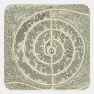 Pegatina Cuadrada Diseño de un jardín botánico, de 'Hints on the Fo'