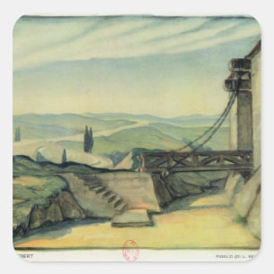 Pegatina Cuadrada Diseño del acta II de la ópera "Fidelio"