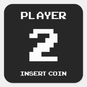 Pegatina Cuadrada Diseño del jugador 2