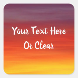 Pegatina Cuadrada Diseño del Safari Sunset Africano