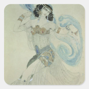 Pegatina Cuadrada Diseño del traje para Salome