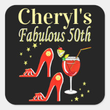 DISEÑO DIVA DE CUMPLEAÑOS 50 ROJOS