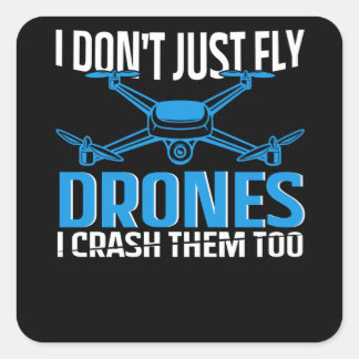 Pegatina Cuadrada diseño drone para piloto rc | drones