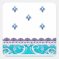 Diseño Fluer De Lis Blue Swirl