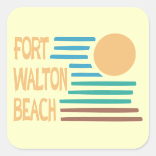 Pegatina Cuadrada Diseño geométrico de Fort Walton Beach