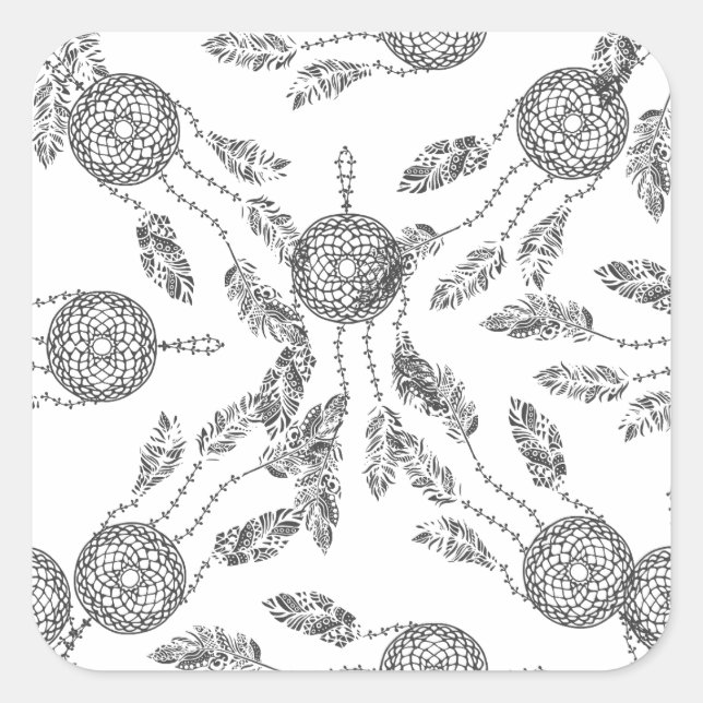 Pegatina Cuadrada Diseño ideal del colector (Anverso)