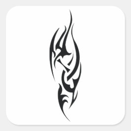 Pegatina Cuadrada Diseño Inspirado en el Arte del Tatuaje Tradiciona