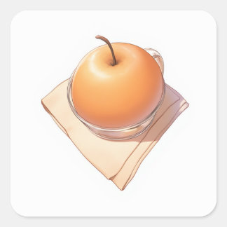 Pegatina Cuadrada Diseño inspirado en Ghibli