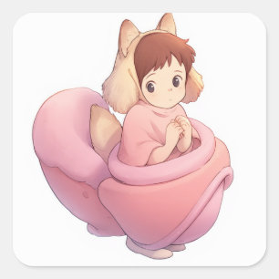Pegatina Cuadrada Diseño inspirado en juegos