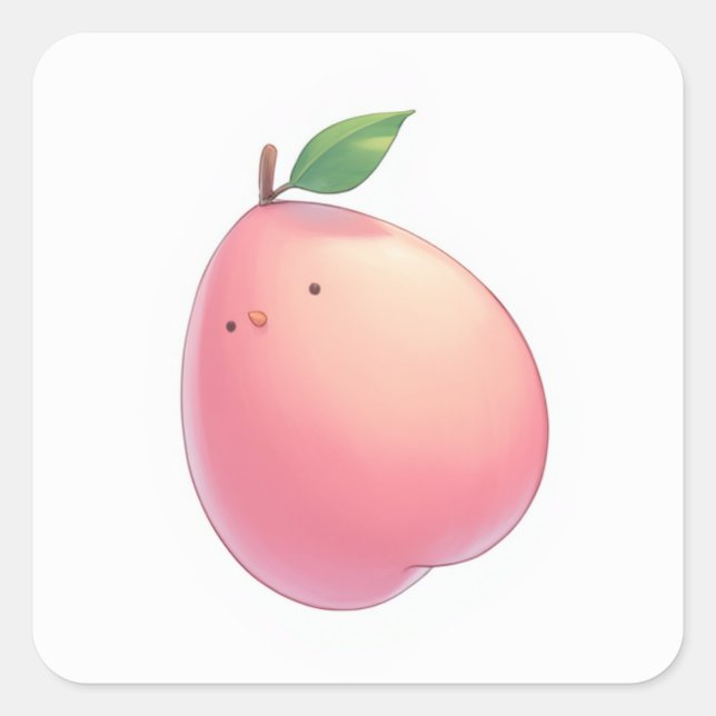 Pegatina Cuadrada Diseño inspirado en la letra (Anverso)