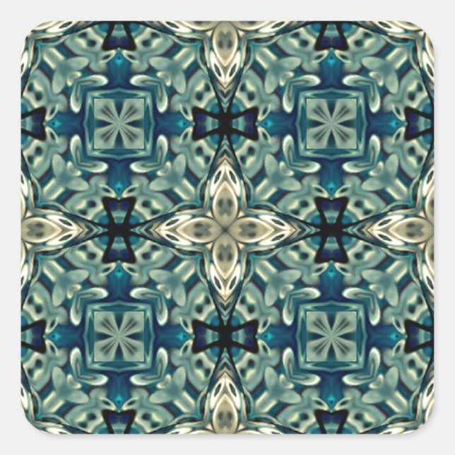 Pegatina Cuadrada Diseño inspirado en Marruecos (Anverso)