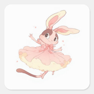 Pegatina Cuadrada Diseño inspirado feliz