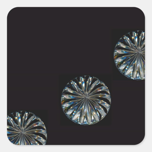 Pegatina Cuadrada Diseño irlandés - La colección de cristal (Anverso)