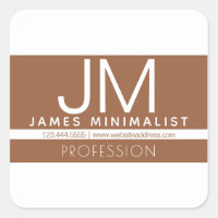Diseño minimo profesional moderno | Marrón y blanc